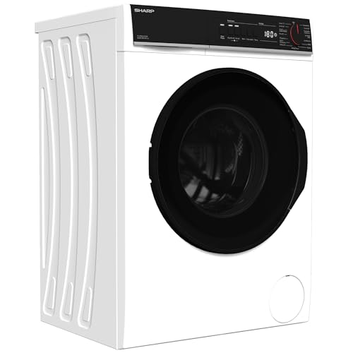 Sharp ES-PRO612WA-DE Waschmaschine Frontlader, A, 6kg, 1200 U/min., Dampf, 15 Programme mit Kurzprogramm, AquaStop, Weiß