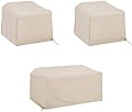 Crosley Furniture Patio Furniture Covers, Waterproof 3-Piece Cover Set for Outdoor Chairs and Loveseat, Tan