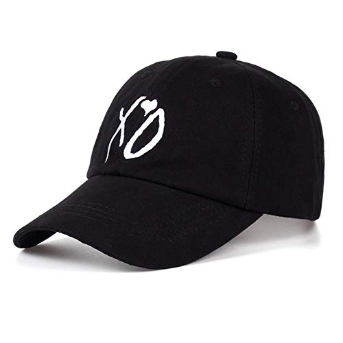 Photo de AJSJ XO Casquettes The Dad XO Casquette De Baseball Chapeaux Conception Réglable Femmes Hommes The Weeknd Starboy Chapeaux S, Noir