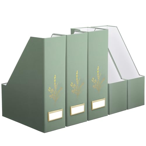 AmazingSpark 5 Pack Magazine File Holder Office Desk Storage Holder