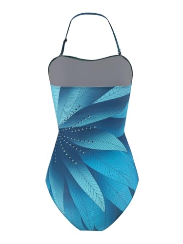 Women One Piece Swimsuit with Matching Cover Up Wrap Sarong Skirt Vintage Floral Bikini Sets Sexy Bathing Suit3