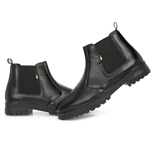 Generic Men's Black Synthetic Leather Chelsea Boots - Image 7
