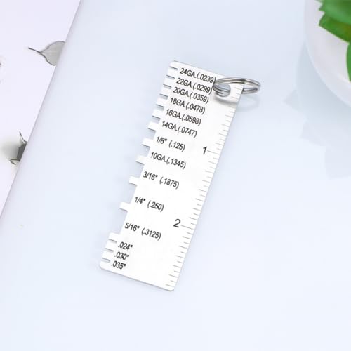 Beaupretty Set de 3 Calibradores de Espesor para Soldadura en Acero Inoxidable, Herramientas de Medición para Hoja Metálica y Alambre para Inspección Industrial miniatura 5