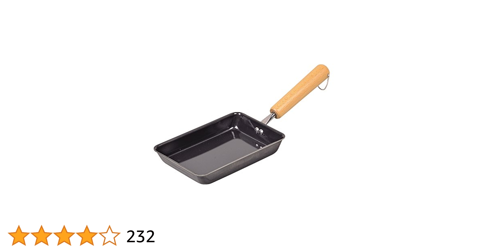 タマハシ(Tamahashi) 玉子焼き器 オレンジ 約14×35×6cm(深さ:約3cm) デイリー・エッグパン Amazon｜エバークック 卵焼き 13×18㎝ ガス火専用 軽量 340g