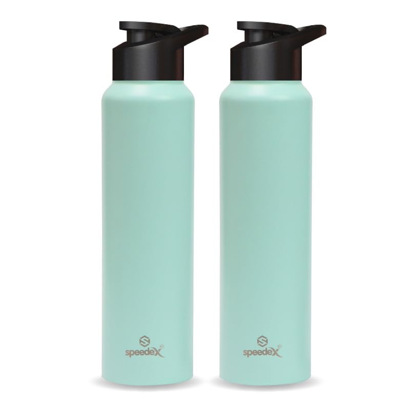 Speedex Stainless Steel Water Bottle 1 Litre, Leakproof Sipper Cap 1 Ltr, Pastel Green, Bottles 1+ Litre for School, Gym, Office, Boys, Girls, Men, Women, Kids, Fridge 1Ltr - 1000 ml - Set of 2 (B0BD8W95HF) Amazon Price History, Amazon Price Tracker