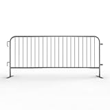 Angry Bull Barricades Barricade in a Box 2.0 - Heavy Duty Interlocking Steel Barricade, 8.5 Ft. (Hot Dipped Galvanized, Flat feet)