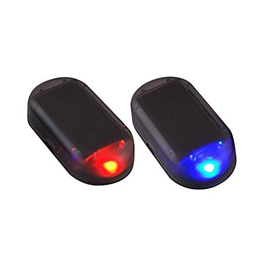 LED Flash Strobe Light, Solar Energy Security Alarm Light Anti-theft Warning Strobe Lamp for Car Vehicle Van Truck SUV, Pack of 2