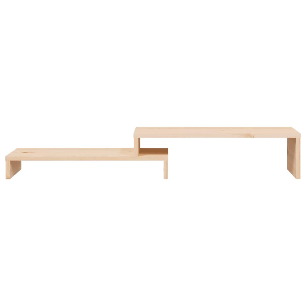 Supporto per monitor (52-101) x 22 x 14 cm, in legno massello di pino da scrivania, rialzo per monitor per PC, laptop, computer