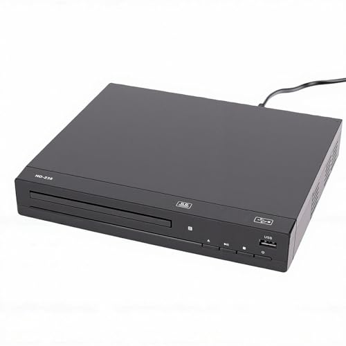 VBESTLIFE Lecteur DVD Toutes Régions, Lecteur DVD HD 1080P avec Port USB, Télécommande, Entrée Microphone, HDMI, pour TV, Projecteur, Barre de Son, Cinéma...