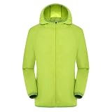 Générique Veste ImpermAble,Veste De Pluie Pour Homme Et Femme Imperméable Protection Solaire Pliable Respirante Coupe Vent Ultra Légère Avec Capuche Couleur Unie Pour L'Extérieur, La Randonnée