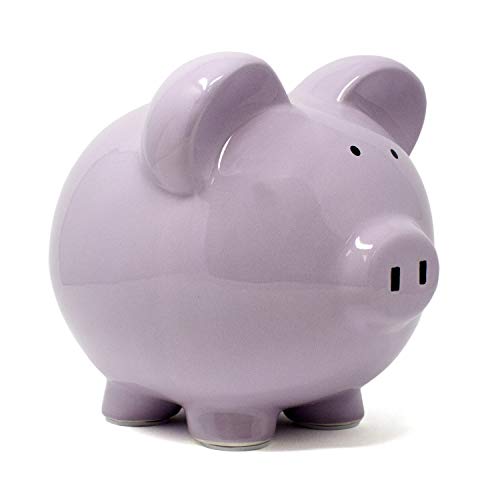 Image of Child to Cherish Ceramic Piggy Bank, Purple
