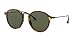 Ray-Ban Round RB 2447 1157 49mm Spotted Black Havana Frame / Green Lens