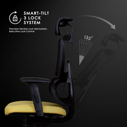 Image of Varaha Beast BIS Certified Ergonomic Office High Back Chair | 5 Year Warranty | Adjustable 2D Headrest, 3D PU Armrest, Seat Sliding Mechanism with 3 Multilock Recline |Gaming Desk Chair for Home|Black