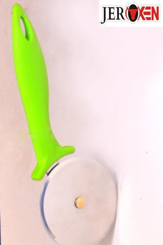 Image of Brand Stainless Steel Handle Pizza Cutter - Sharp and Durable Kitchen Essentia Sandwich & Pastry Cake Cycle Cutter, Sharp, Wheel Type Cutter, Pack of 1 (Plastic Handle, 1)