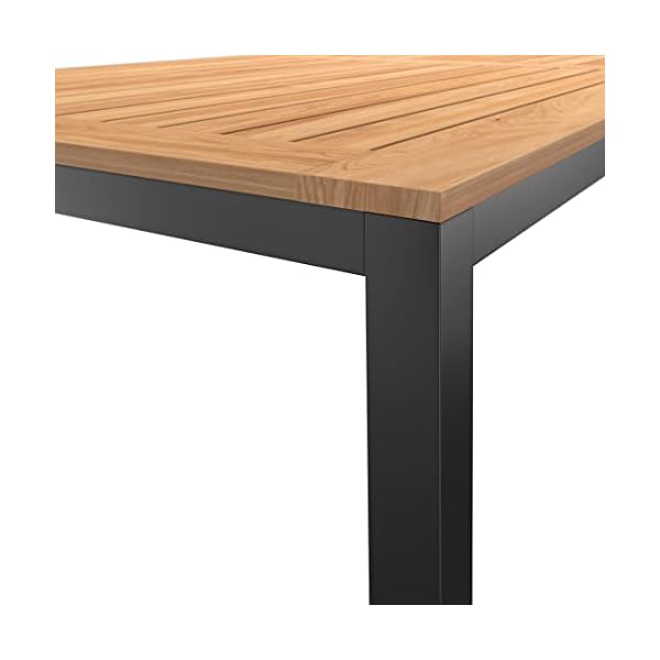 Patioco Gartentisch Teakholz & Aluminium Anthrazit