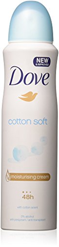 Dove Cotton Soft Anti-Perspirant Deodorant Spray Dry 48 Hour Protection (Pack of 3) 150 Ml by Dove
