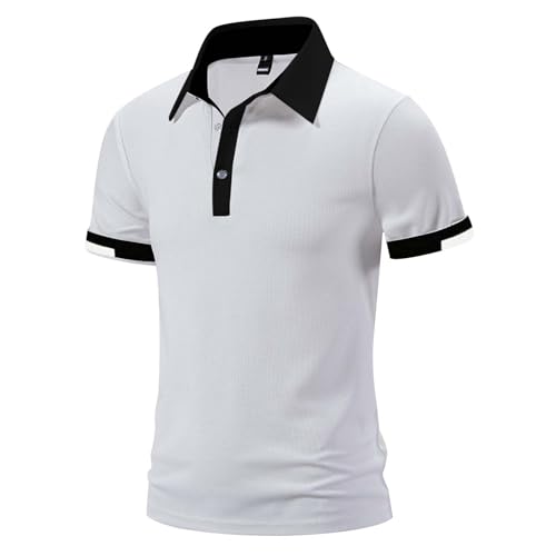 Polo homme coton manche courte t-shirt léger respirant été casual mode