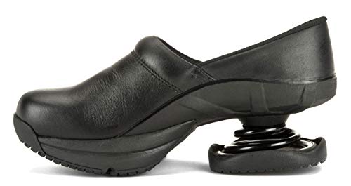Z-Coil Women's Toffler Slip Resistant Black Leather Clog Sandal 9 C/D Us #TOP2