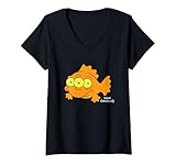 Womens The Simpsons Blinky Three-Eyed Nuclear Fish Center Icon V-Neck T-Shirt
