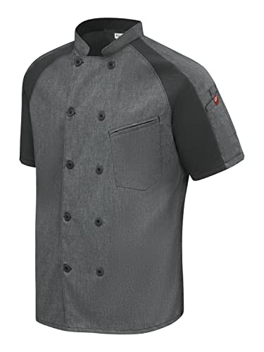 Image of Red Kap mens Airflow Raglan Chef Coat With OilblokChef's Jacket