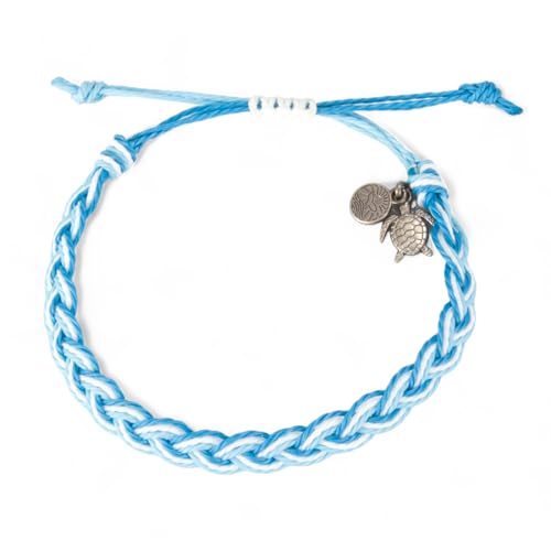KoaKoa Original Braid Sea Turtle Tracking Bracelet, helps save sea turtles, fully adjustable Men and Women (Sea Breeze)