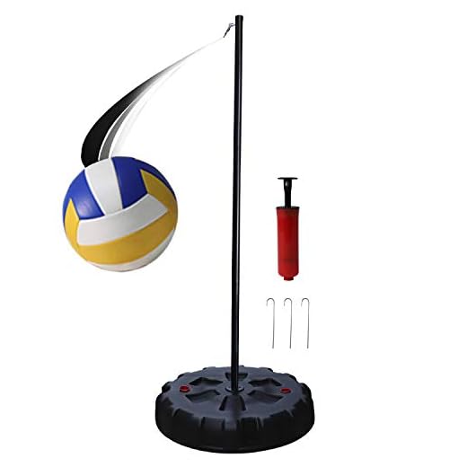 Portable Tetherball Set with Tetherball Ball, Rope, Pole, and Base Outdoor Tetherball Set for Backyard and Family Fun