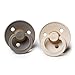 BIBS Baby Pacifier | BPA-Free Natural Rubber | Made in Denmark | Dark Oak/Vanilla 2-Pack (0-6 Months)