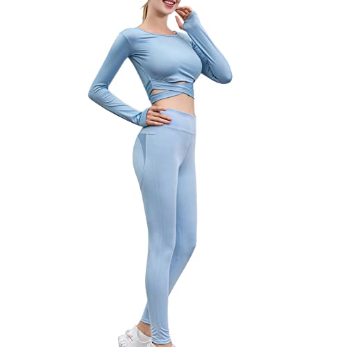 5 PCS Workout Sets for Women Yoga Running Outfit Athletic Gym Exercise Clothes Activewear Sets Tracksuit2