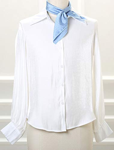 Allegra K 50cm Vintage Polka Dots Square Small Scarf Neck Scarves Kerchief Neckerchief Headscarf2