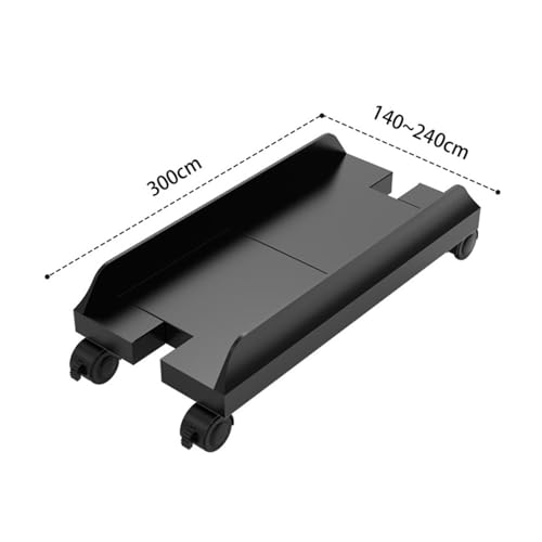 Soporte para CPU, Carrito Móvil Ajustable con Ruedas Bloqueables, Ideal para Torre de PC y Escritorio, Negro/Blanco (Blanco) miniatura 2