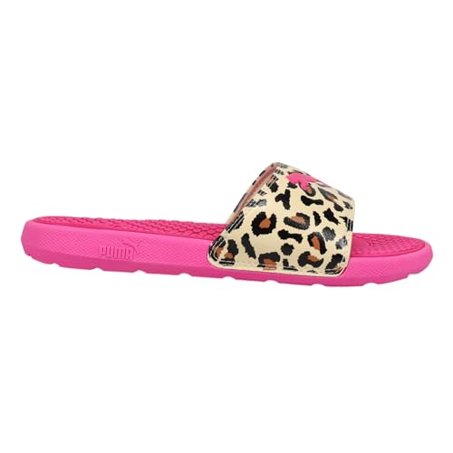 PUMA Women's Cool CAT Slide Sandal, Pink Glo-Summer Melon-Pheasant, 11