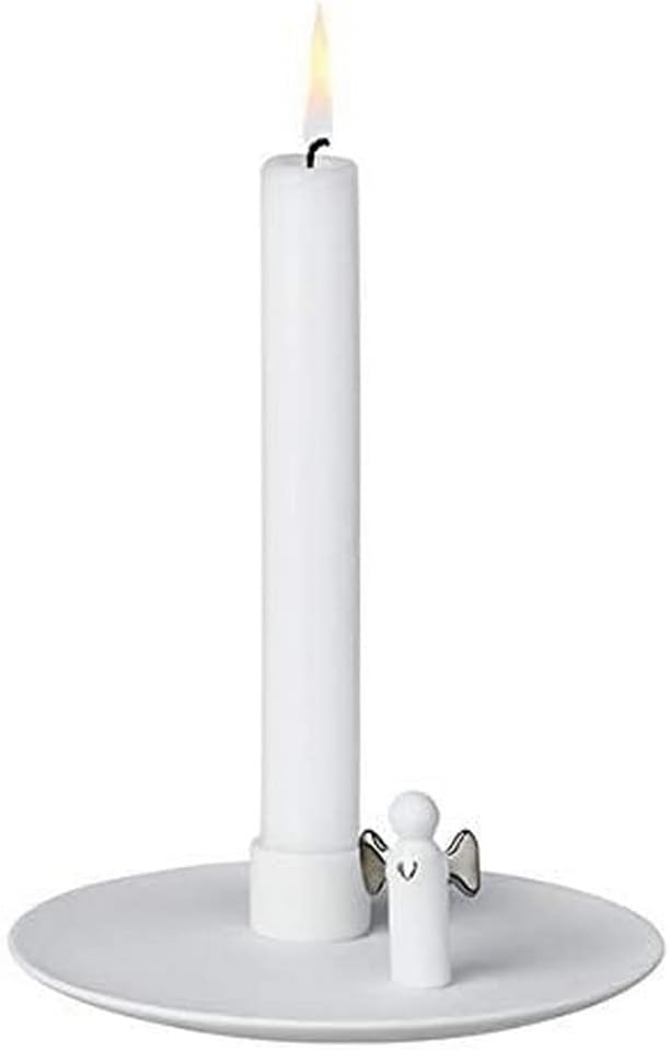 Räder Herzstücke Engelslicht aus Porzellan unglasiert in der Farbe Weiß-Silber, Maße: 4,5cm x 14cm, 12166 Räder Herzstücke Engelslicht aus Porzellan unglasiert in der Farbe Weiß-Silber, Maße: 4,5cm x 14cm, 12166