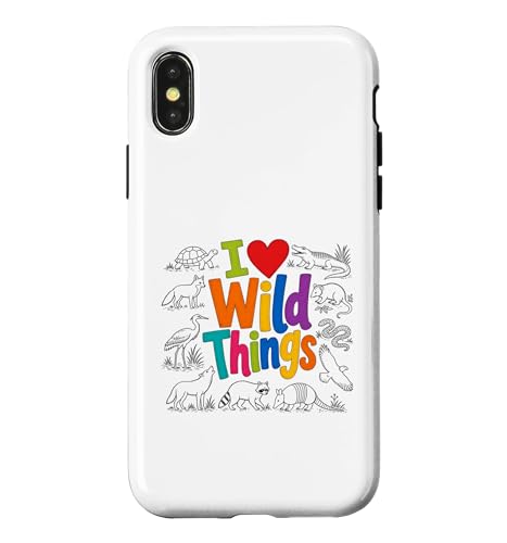 I Love Wild Things Wildlife Nature Animal Lover �X�}�z�P�[�X iPhone X/XS �p