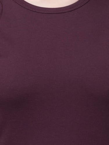 Image of Women's 100% Cotton Plain Regular Fit Round Neck Half Sleeve Tshirt (Solid)