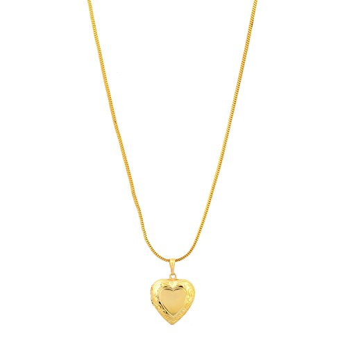 Memoir Brass Gold Heart shape Photo pendant locket Love gift Men Women - Image 4