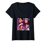 Mujer Sporty Dancer - Bailarina para mujer, colores neón, divertida, isla de baile Camiseta Cuello V