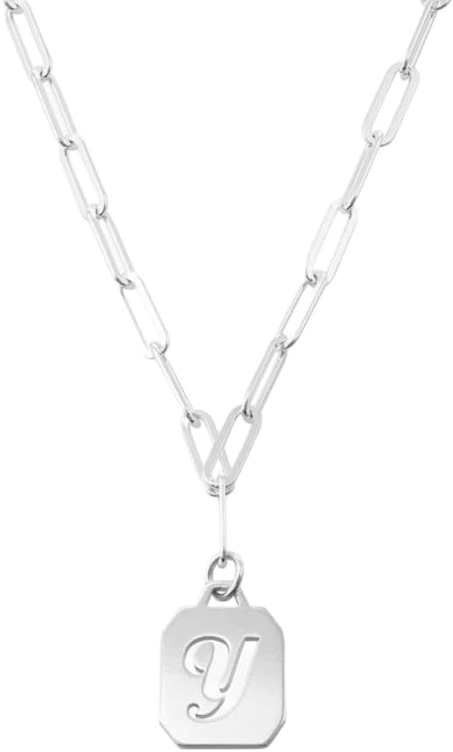 OAK & LUNA - Personalized "Chain Reaction" Necklace in Sterling Silver 925 / Gold Plating / Rose Gold Plated - Custom Classic Dainty Jewelry Gift for Her, Women, Mom, Grandma For Mother's Day, Christmas, Birthday