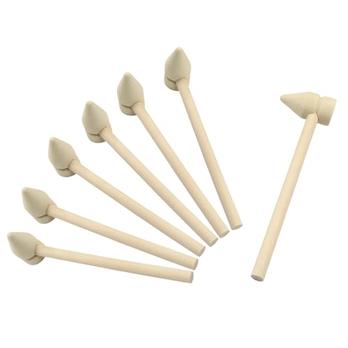 Image of Litoexpe 12pcs Mini Wooden Hammers 37x15mm