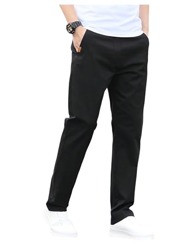 OYOANGLE Men's Slim Fit Dress Pants Business Casual Work Office Tapered Trousers with Pocket