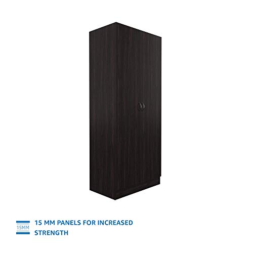 Image of Amazon Brand - Solimo Pyxis Engineered Wood 2-Door Wardrobe (Wenge Finish)