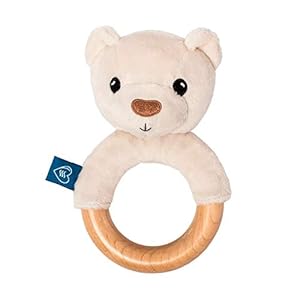 Whisbear Eco Bijtring Beer | Kinderziektes speelgoed voor baby | Bijtringen voor baby’s 3 maanden | Houten ringen | Houten Baby Toy | Tandjes Ring | Nieuwe Baby Gifts Baby Toys