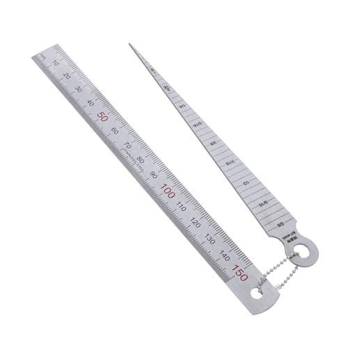 LIFKOME Stainless Steel Gap Gauge 1-15mm Range Bevel Gauge Straight Ruler for Welding