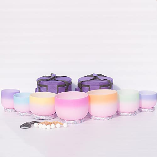 Tigelas De Canto De Cristal De Quartzo, Conjunto De 7 Peças De 6 A 12 Polegadas, Para Redução De Est