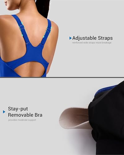 Image of G Gradual Women's Athletic One Piece Swimsuit with Adjustable Straps Competitive Racerback Modest Bathing Suit for Women