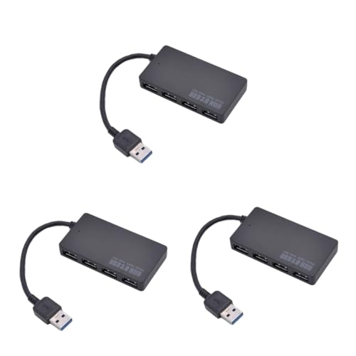 Hub USB ports diviseur noir contre le manque de prises sur ordinateur portable et smartphone