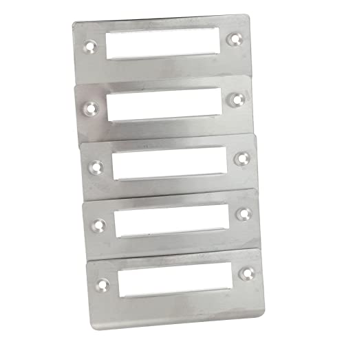 jojofuny 5Piezas Placa de Refuerzo de Seguridad para Puerta Inoxidable Dispositivo de Seguridad de Puerta Placa de Cierre de Pestillo Instalación para Seguridad Jambas y Marcos de Puerta