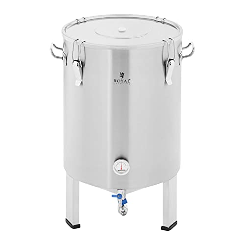 Royal Catering RCBM-60CF Cuve De Fermentation Fermenteur Bi?re Inox Conique (60l, Plage de température : 0-40 °C, Thermom?tre : °C / °F, Double syst?me de d'évacuation) - Image 6