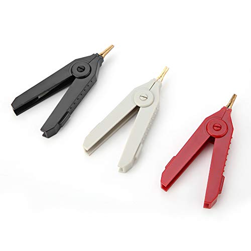 Image of Clips, P2004 3Pcs Copper Gold Plated Kelvin Test Clip 20A