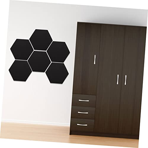 Panel acústico hexagonal absorbente de sonido 3 piezas de alta densidad PU ignífugo negro miniatura 3