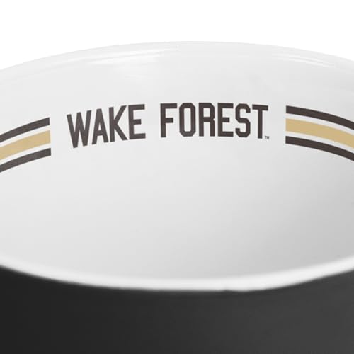 Image of Logo Brands NCAA Wake Forest Demon Deacons 15 oz Stripe Coffee Mug - Vintage Team Logo, Inside Print & Stripes, Microwave & Dishwasher Safe- Great Gift For Fans & Alumni